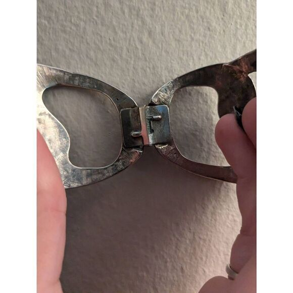 Silver Abstract Bracelet Cuff - Picture 6 of 13